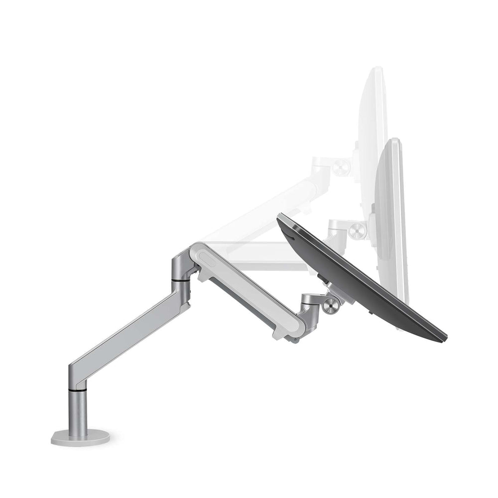 Alberenz® Bras Double pour Moniteur avec Ressort à Gaz Argent