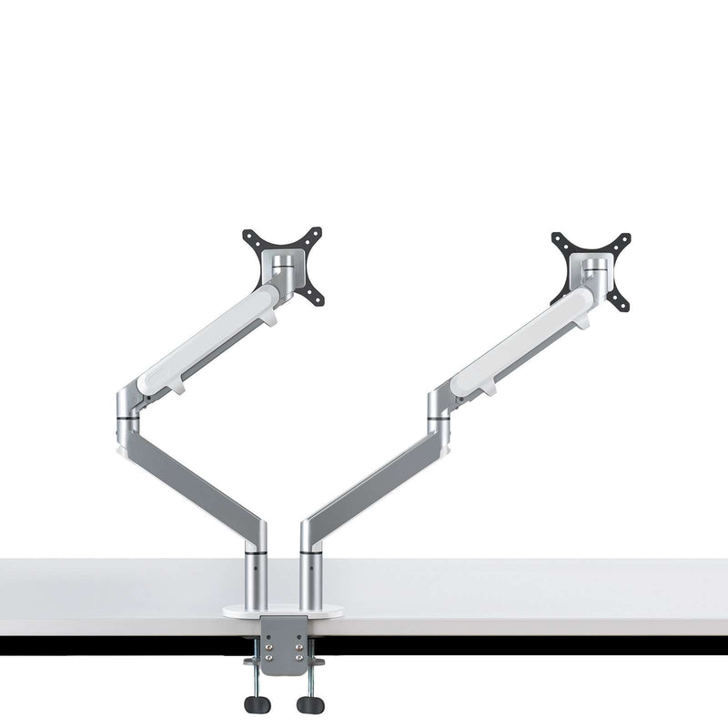 Alberenz® Bras Double pour Moniteur avec Ressort à Gaz Argent