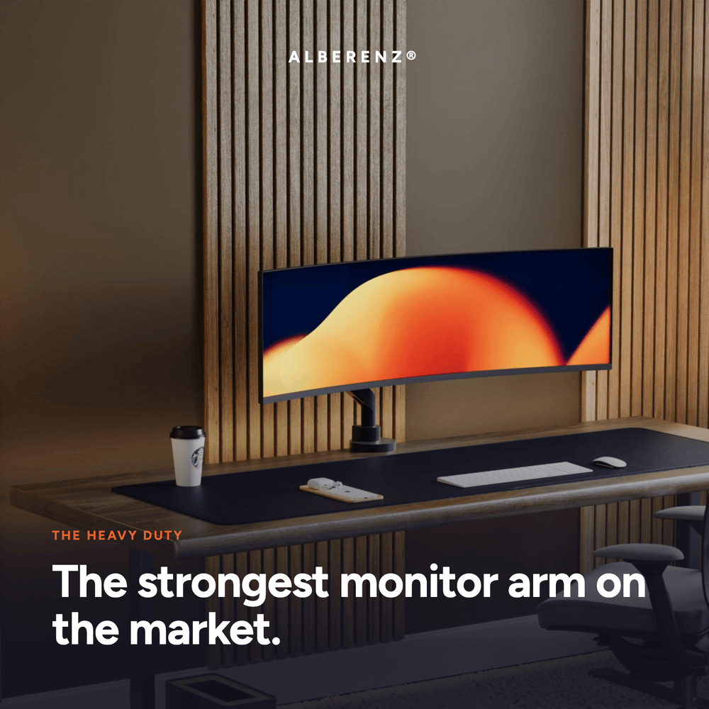 Alberenz® Heavy Duty monitorbeugel met gasveer (tot 57 inch)