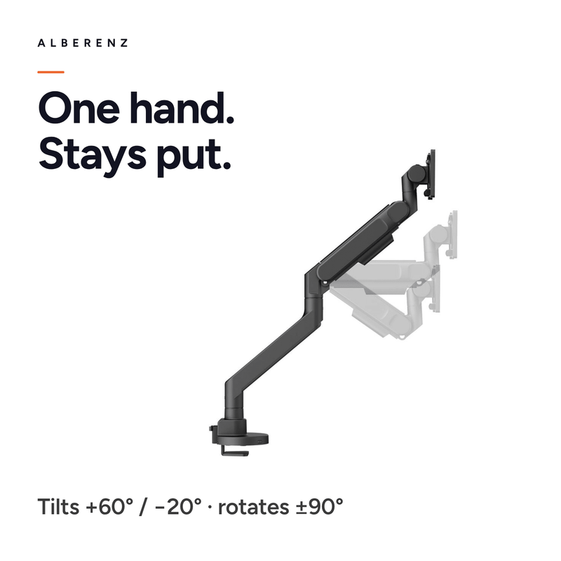 Alberenz® Heavy Duty Gas Spring Monitor Mount (up to 57 inches)