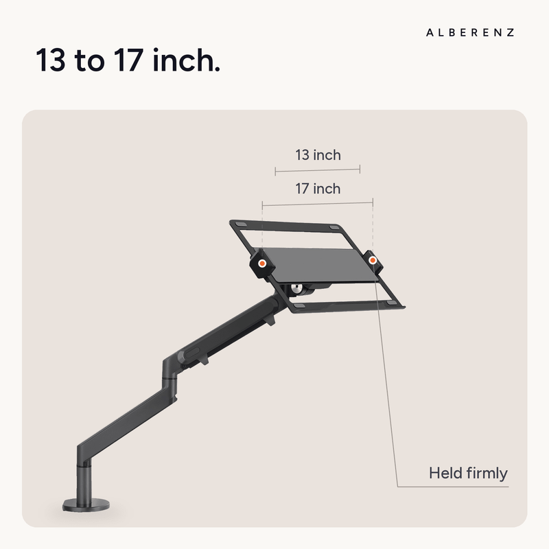Alberenz® Laptop Arm Gas Spring - Dark Grey