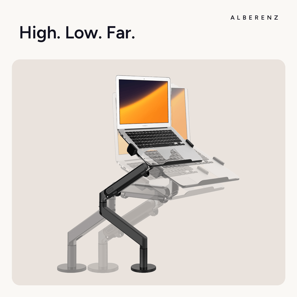 Alberenz® Laptop Arm Gas Spring - Dark Grey