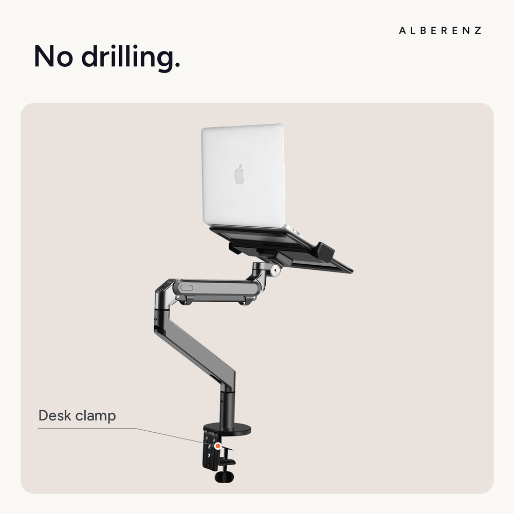 Alberenz® Laptop Arm Gas Spring - Dark Grey