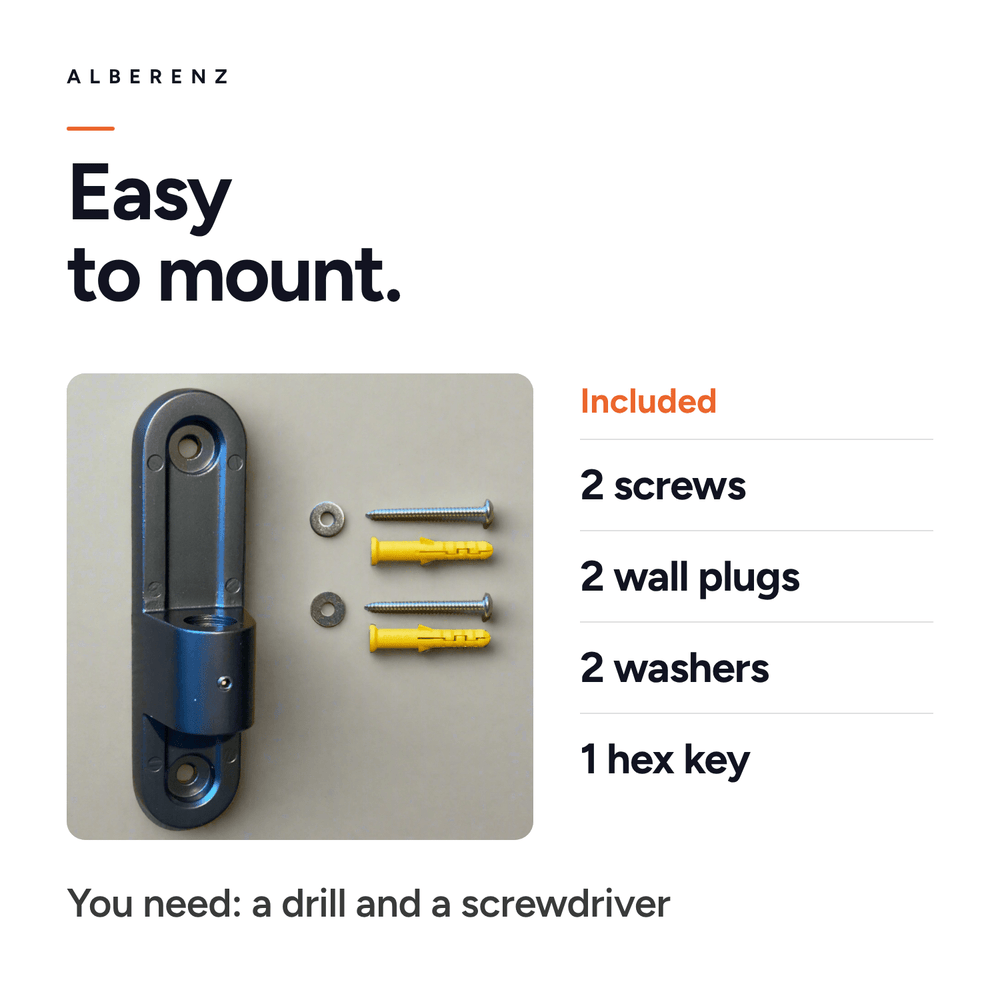 Alberenz® Monitorbeugel Wand Gasveer Donkergrijs