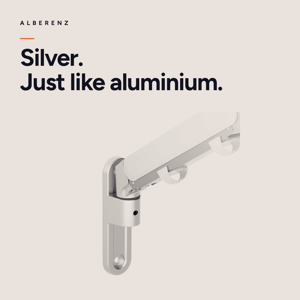 Alberenz® Monitorbeugel Wand Gasveer Zilver
