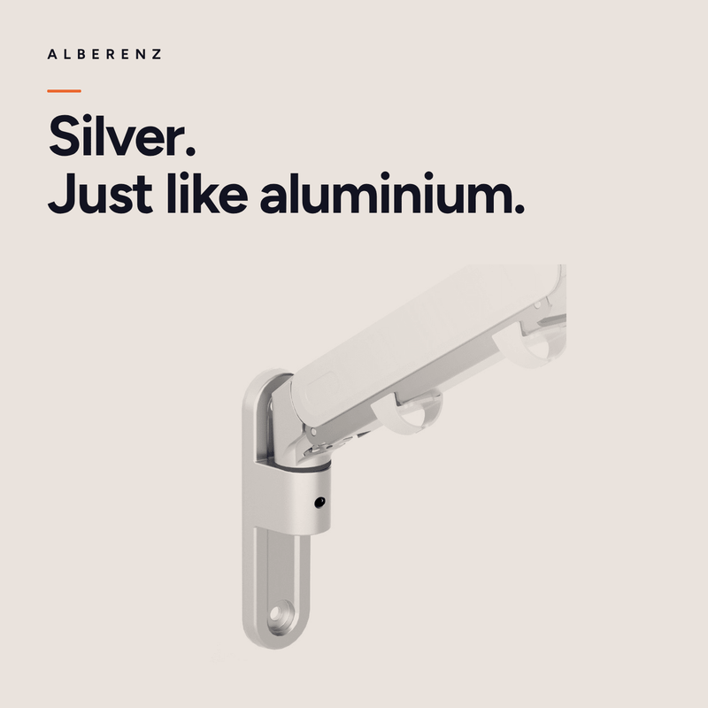 Alberenz® Monitorbeugel Wand Gasveer Zilver