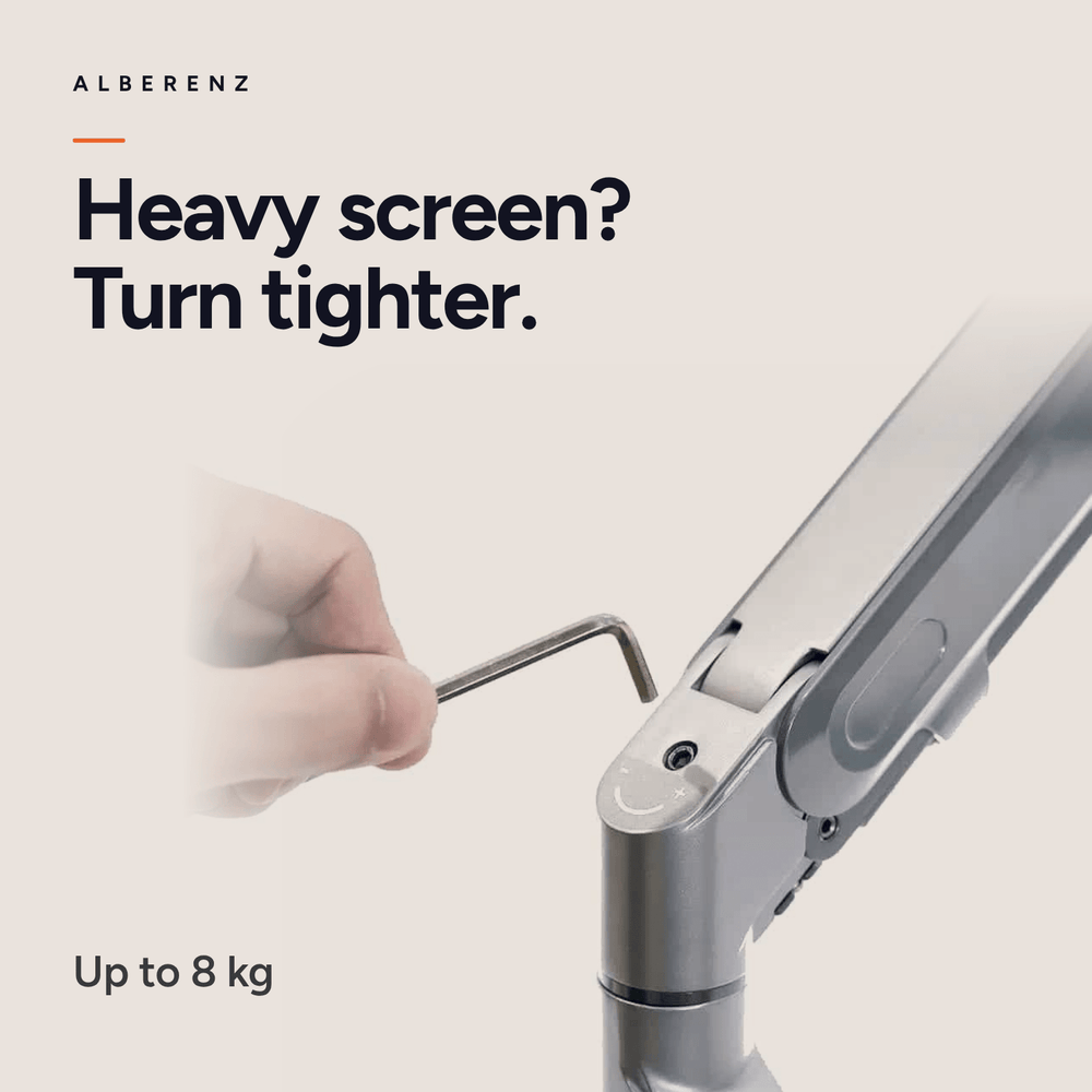 Alberenz® Monitorbeugel Wand Gasveer Zilver