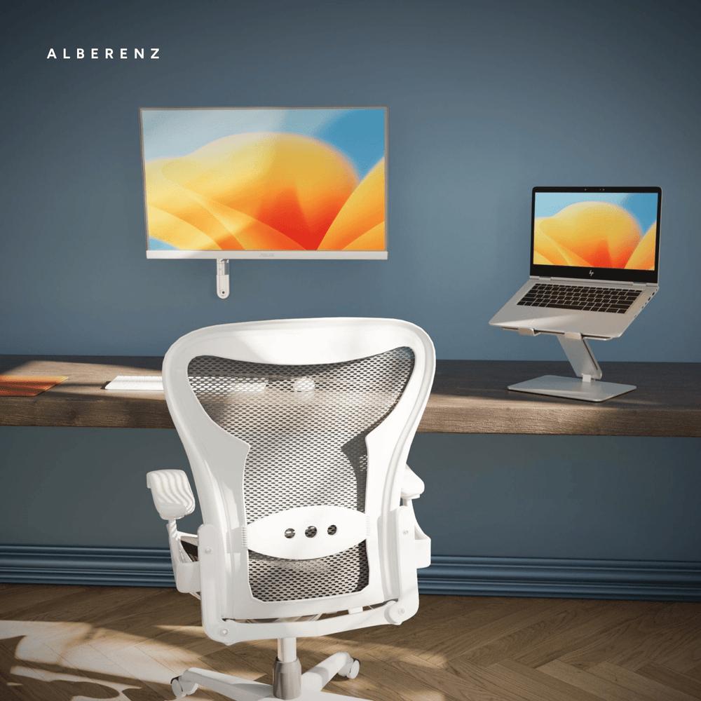 Alberenz® Monitorbeugel Wand Gasveer Zilver