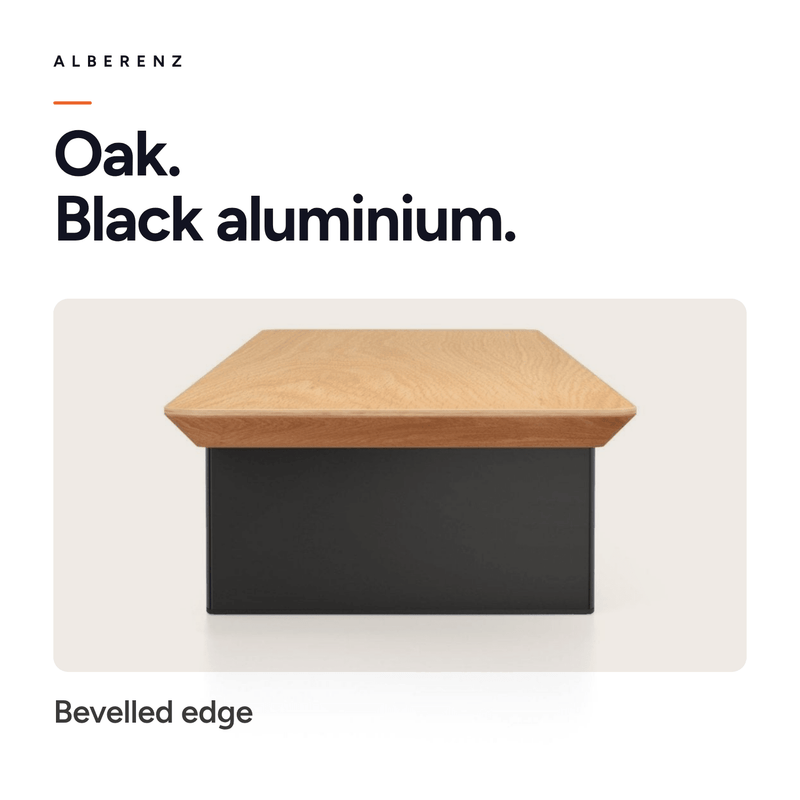 Alberenz® Oak Wooden Monitor Riser - 2 Monitors