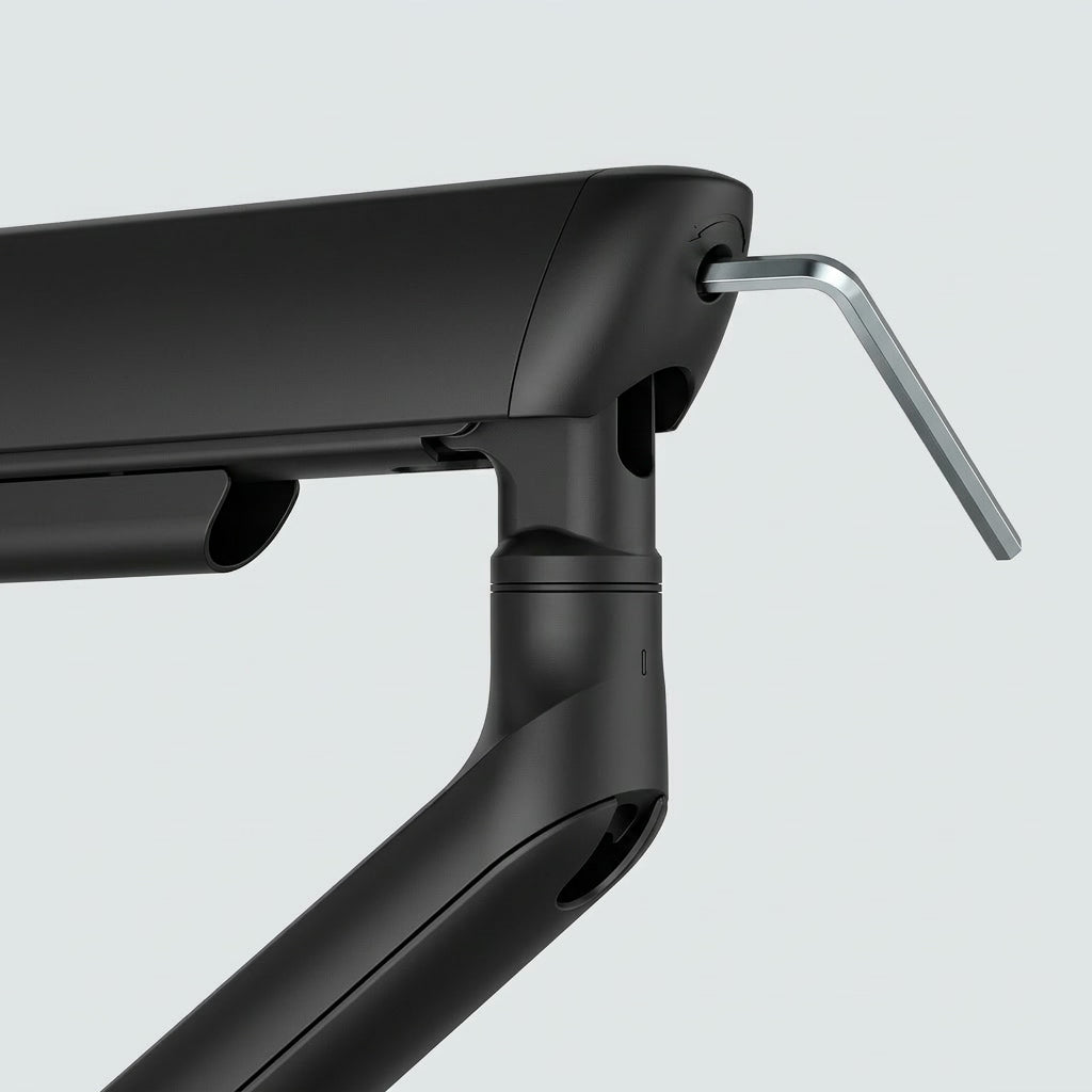 Support double moniteur Alberenz à ressort à gaz - Jusqu'à 35" - Avec USB - Noir