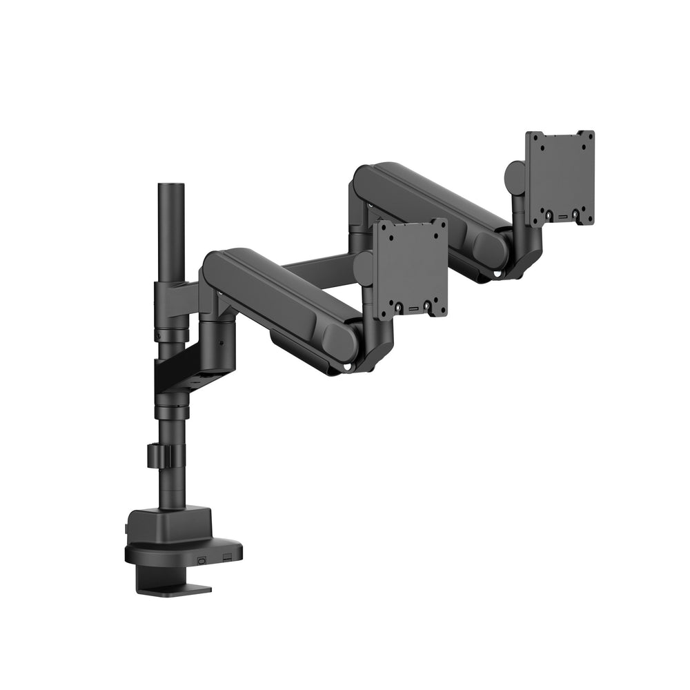 Alberenz® Bras double Heavy Duty à ressort à gaz (2 écrans jusqu'à 57 pouces)