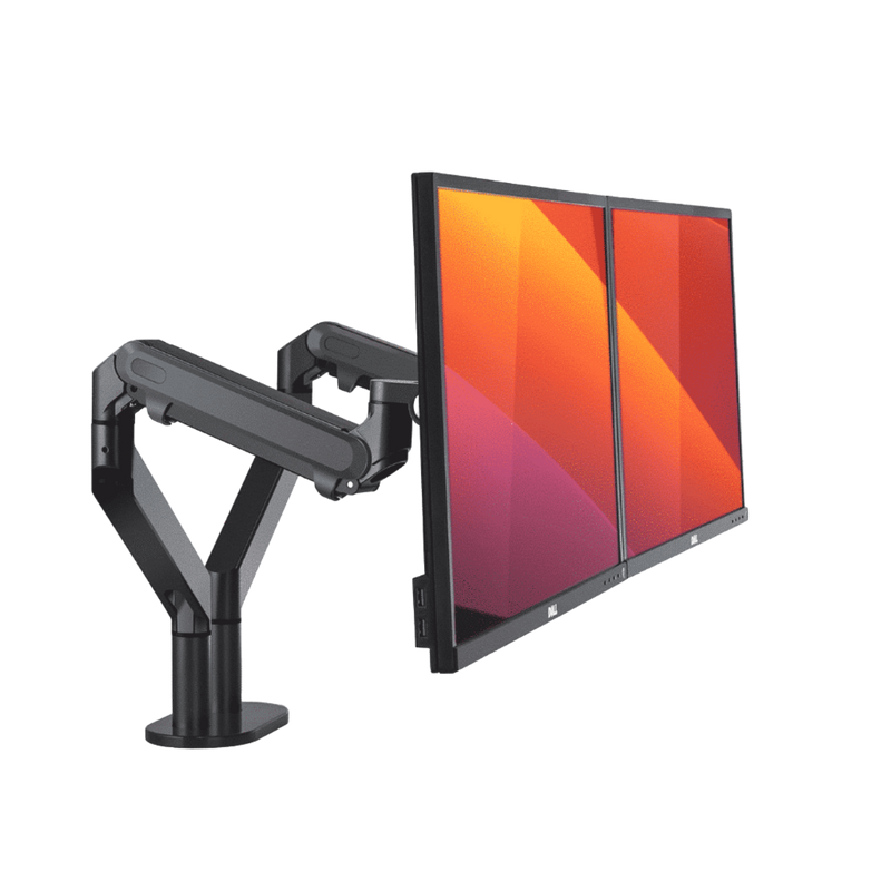 Alberenz Double Monitor Arm With Gas Spring Dark Gray - Alberenz -