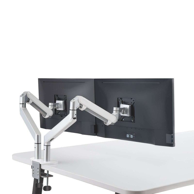 Alberenz® Bras Double pour Moniteur avec Ressort à Gaz Argent