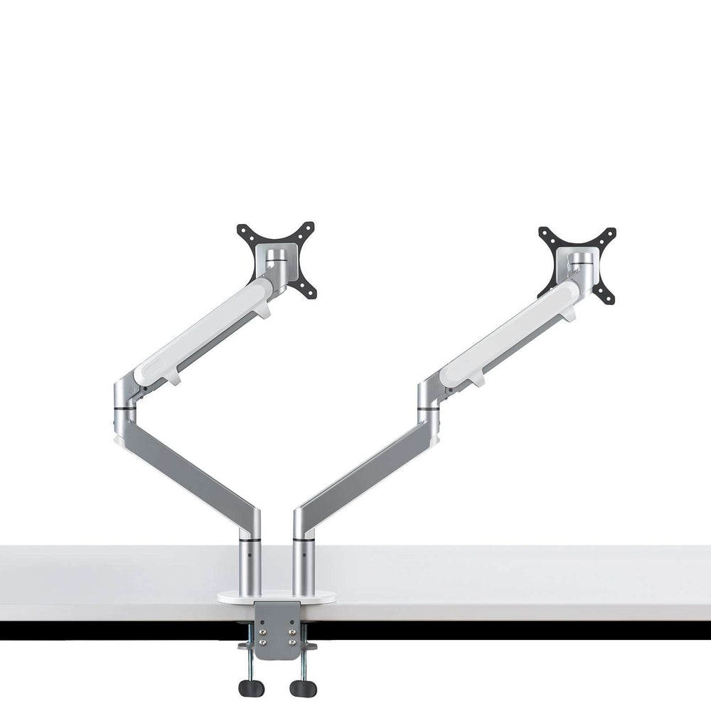 Alberenz® Bras Double pour Moniteur avec Ressort à Gaz Argent