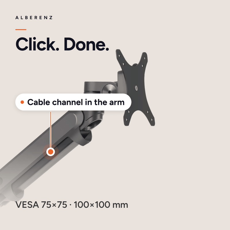 Alberenz® Dubbele Monitorarm Met Gasveer Donkergrijs