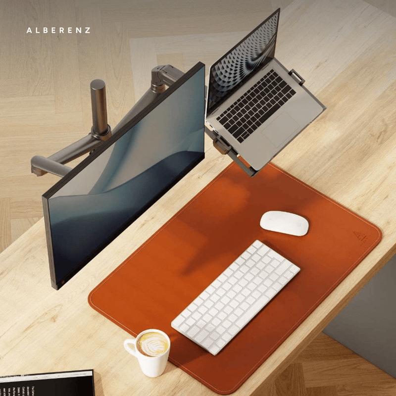 Bras pour moniteur d'ordinateur portable Alberenz® avec ressort à gaz noir