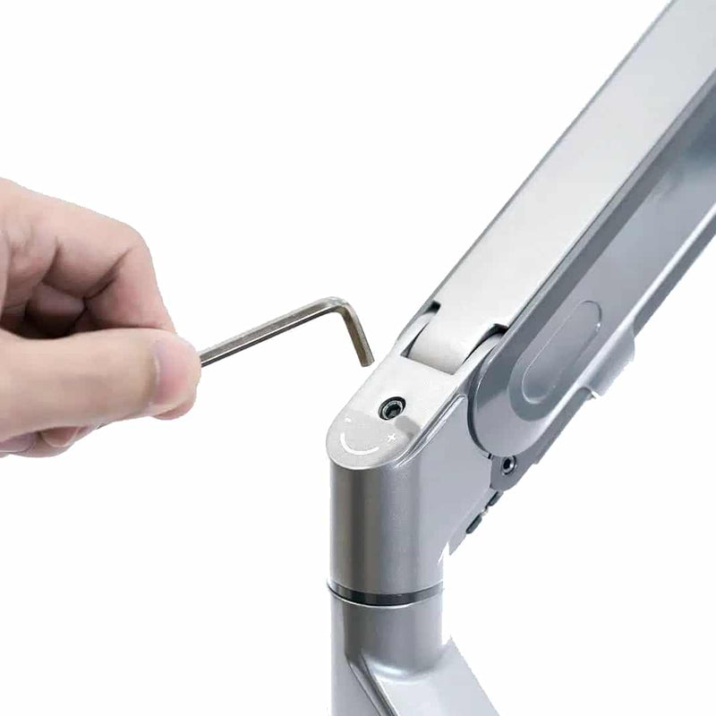 Alberenz® Bras pour ordinateur portable à ressort à gaz argenté
