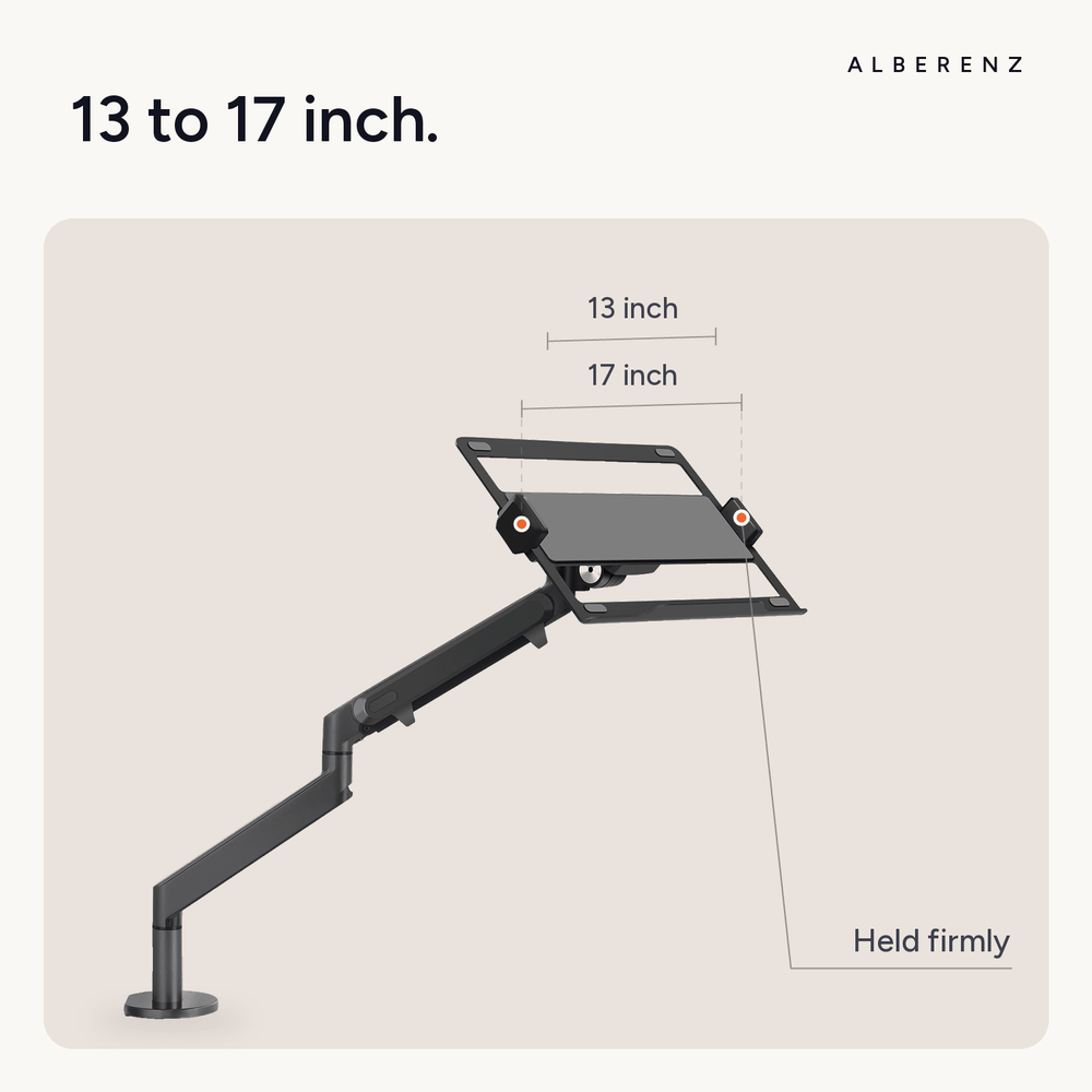Alberenz® Laptop Arm Gas Spring - Dark Grey