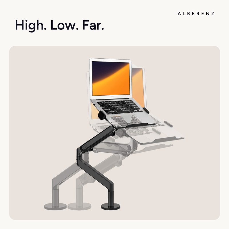 Alberenz® Laptop Arm Gas Spring - Dark Grey