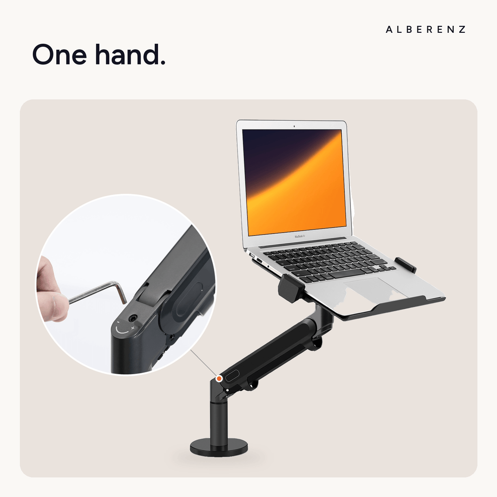 Alberenz® Laptop Arm Gas Spring - Dark Grey