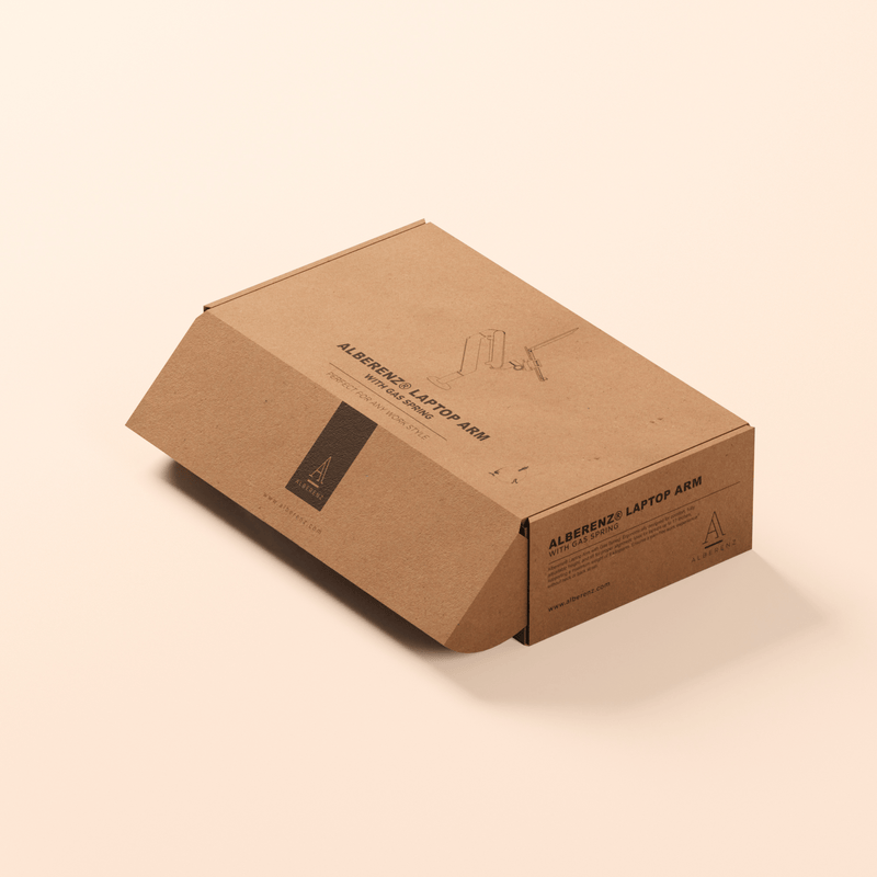 Alberenz® Bras pour ordinateur portable à ressort à gaz argenté