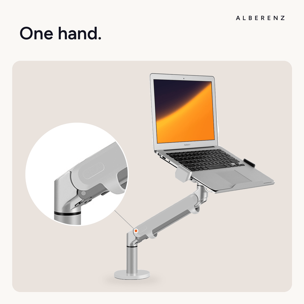 Alberenz® Laptop Arm Gas Spring Silver