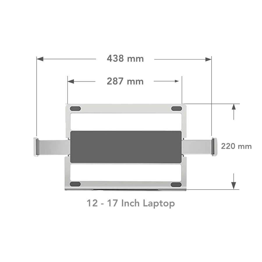 Bras pour moniteur d'ordinateur portable Alberenz® avec ressort à gaz argenté