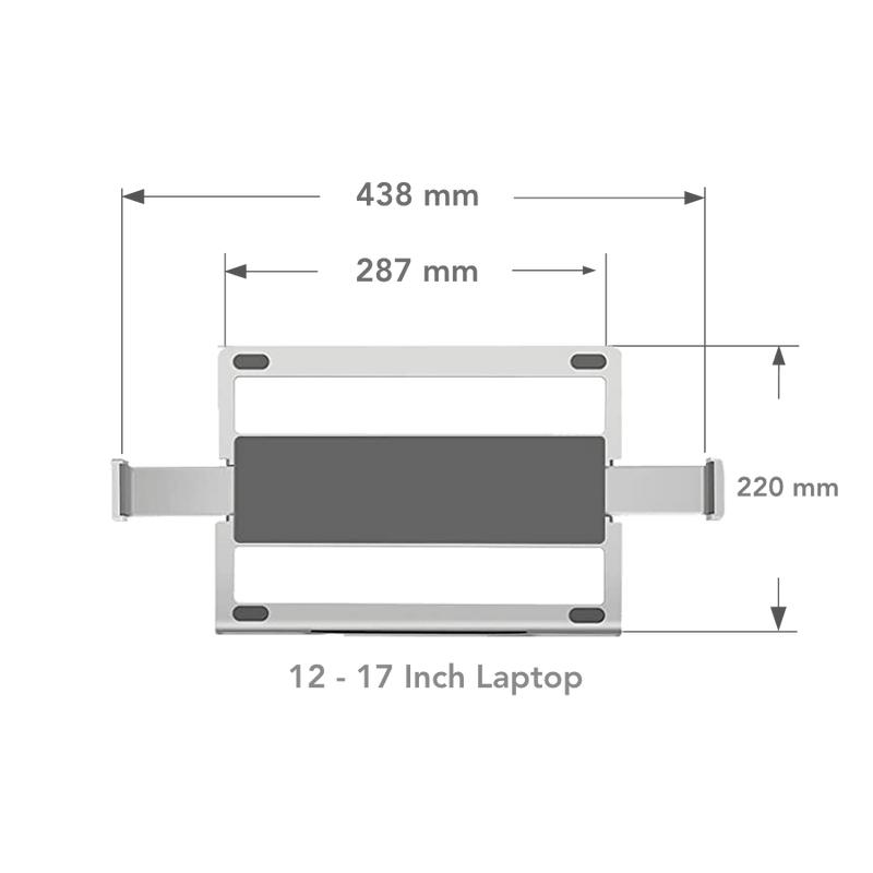 Bras pour moniteur d'ordinateur portable Alberenz® avec ressort à gaz argenté