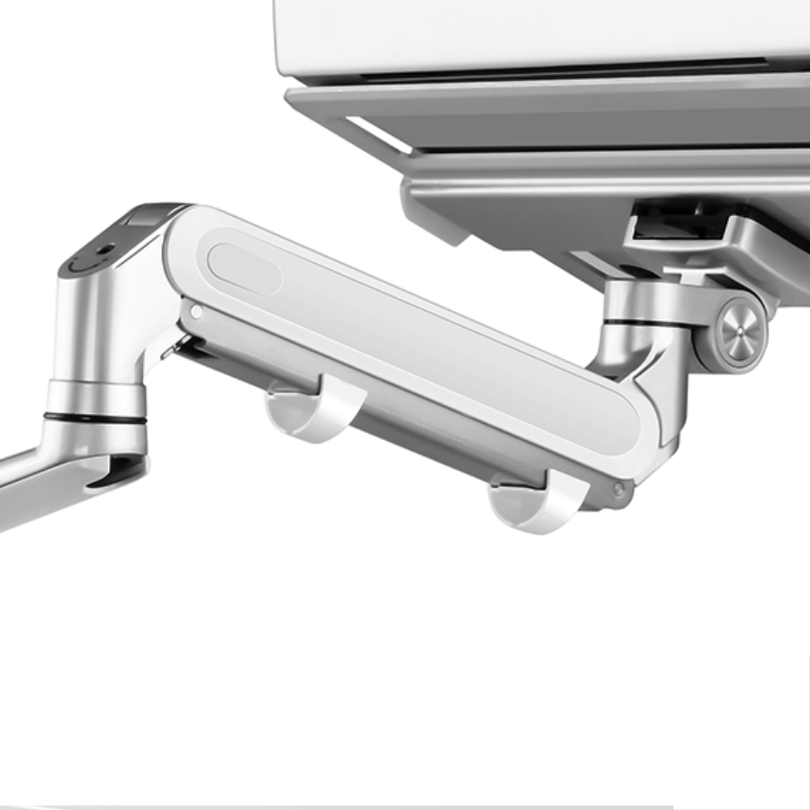 Bras pour moniteur d'ordinateur portable Alberenz® avec ressort à gaz argenté