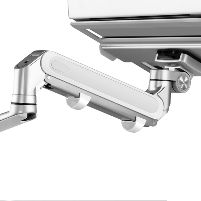 Bras pour moniteur d'ordinateur portable Alberenz® avec ressort à gaz argenté