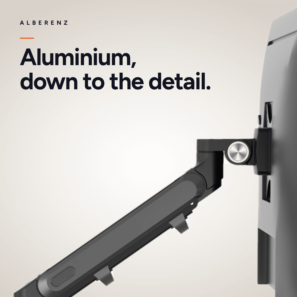 Alberenz® Monitorbeugel Wand Gasveer Donkergrijs