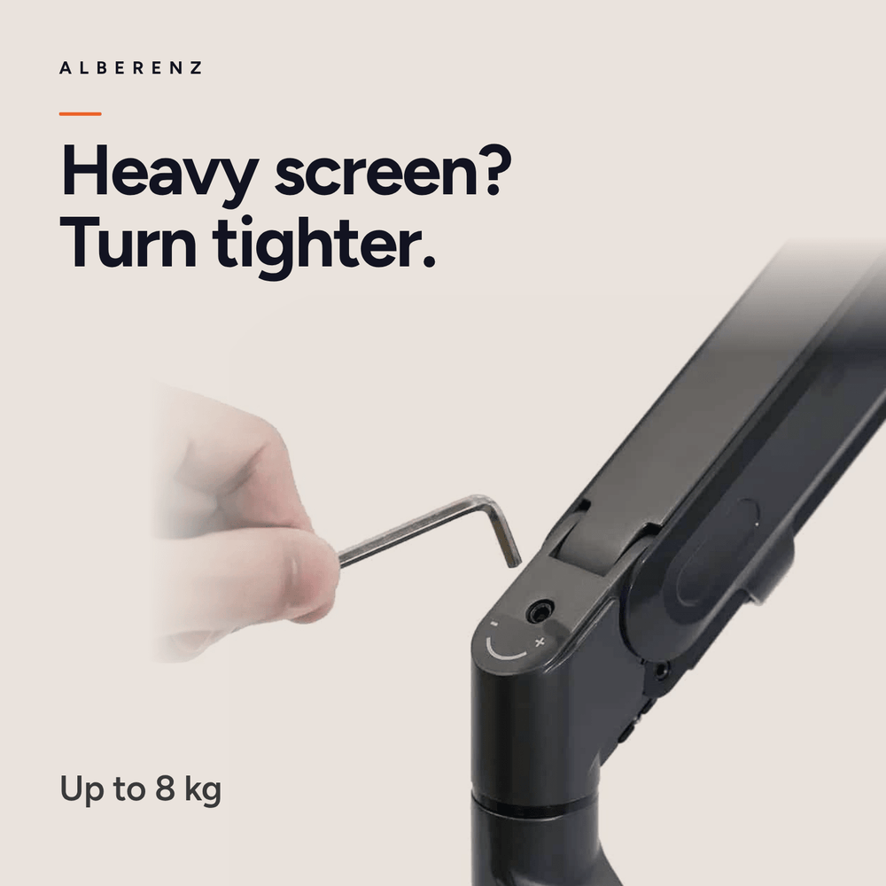 Alberenz® Monitorbeugel Wand Gasveer Donkergrijs