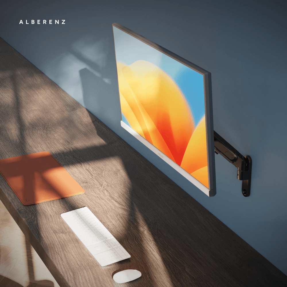Alberenz® Monitorbeugel Wand Gasveer Donkergrijs