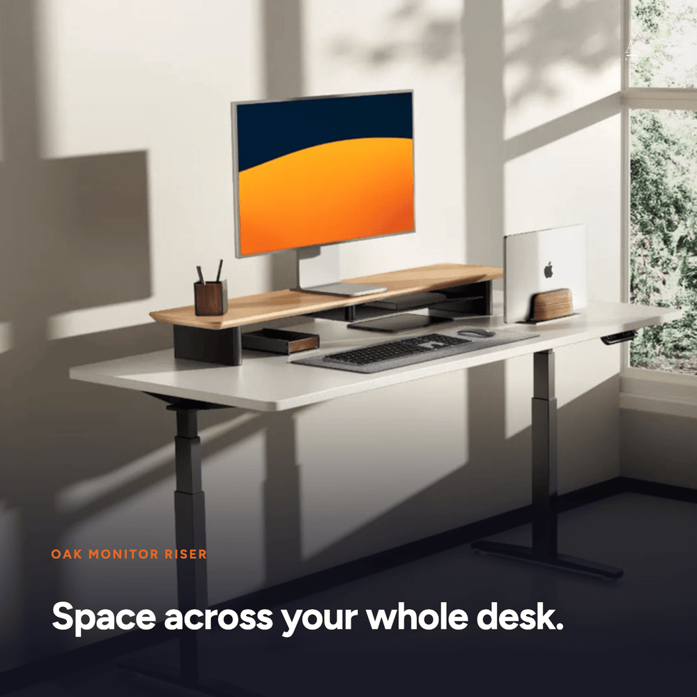 Alberenz® Eiken Houten Monitorverhoger - 2 Monitoren