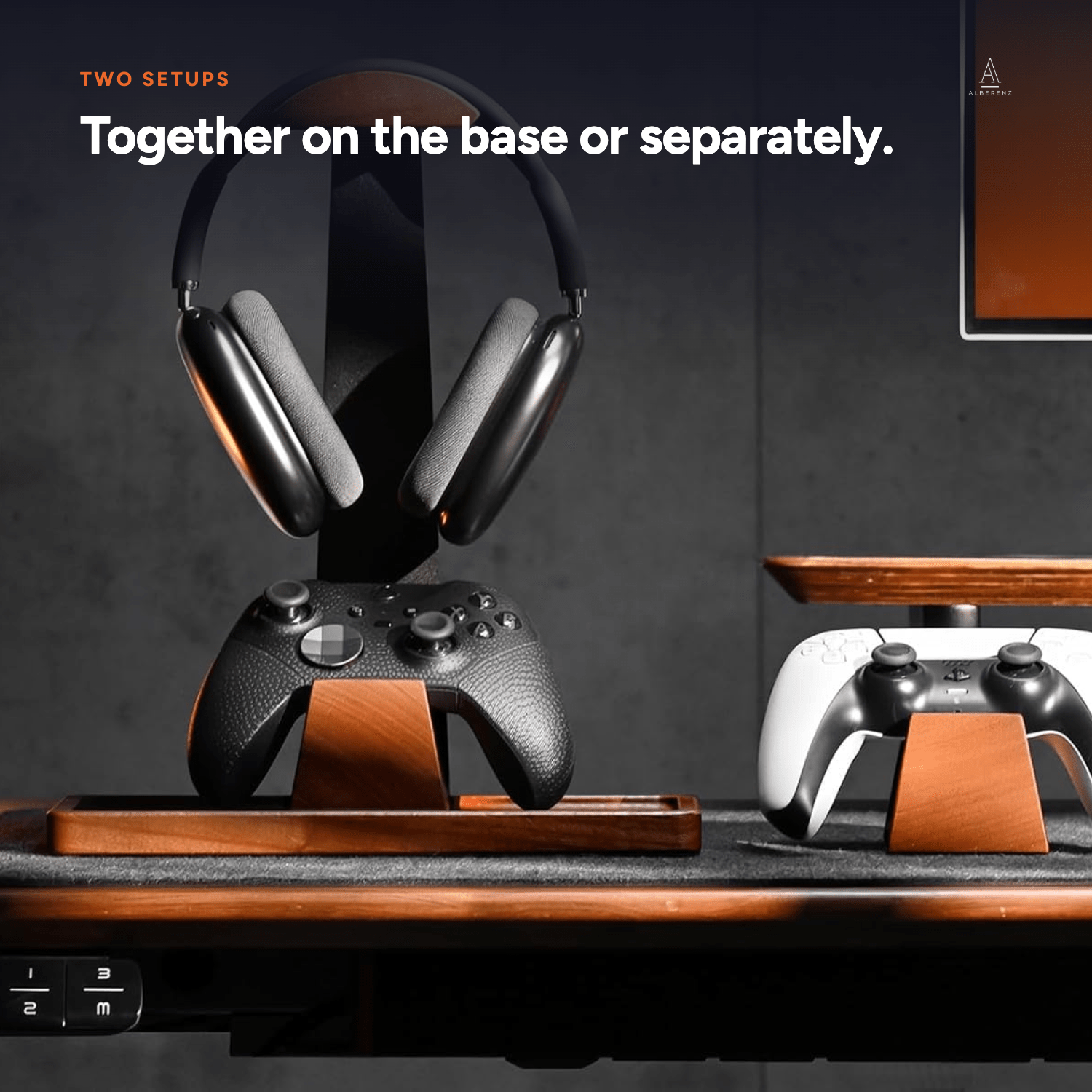 Two setups: cradles mounted on the base or placed separately