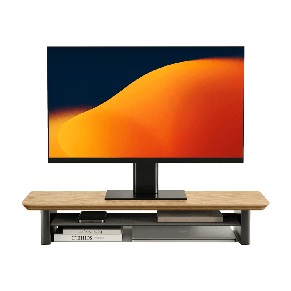 Alberenz® Oak Wooden Monitor Riser - 1 Monitor