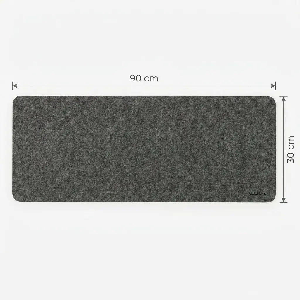 Desk pad - 30x90 cm - Dark Grey - Alberenz - 