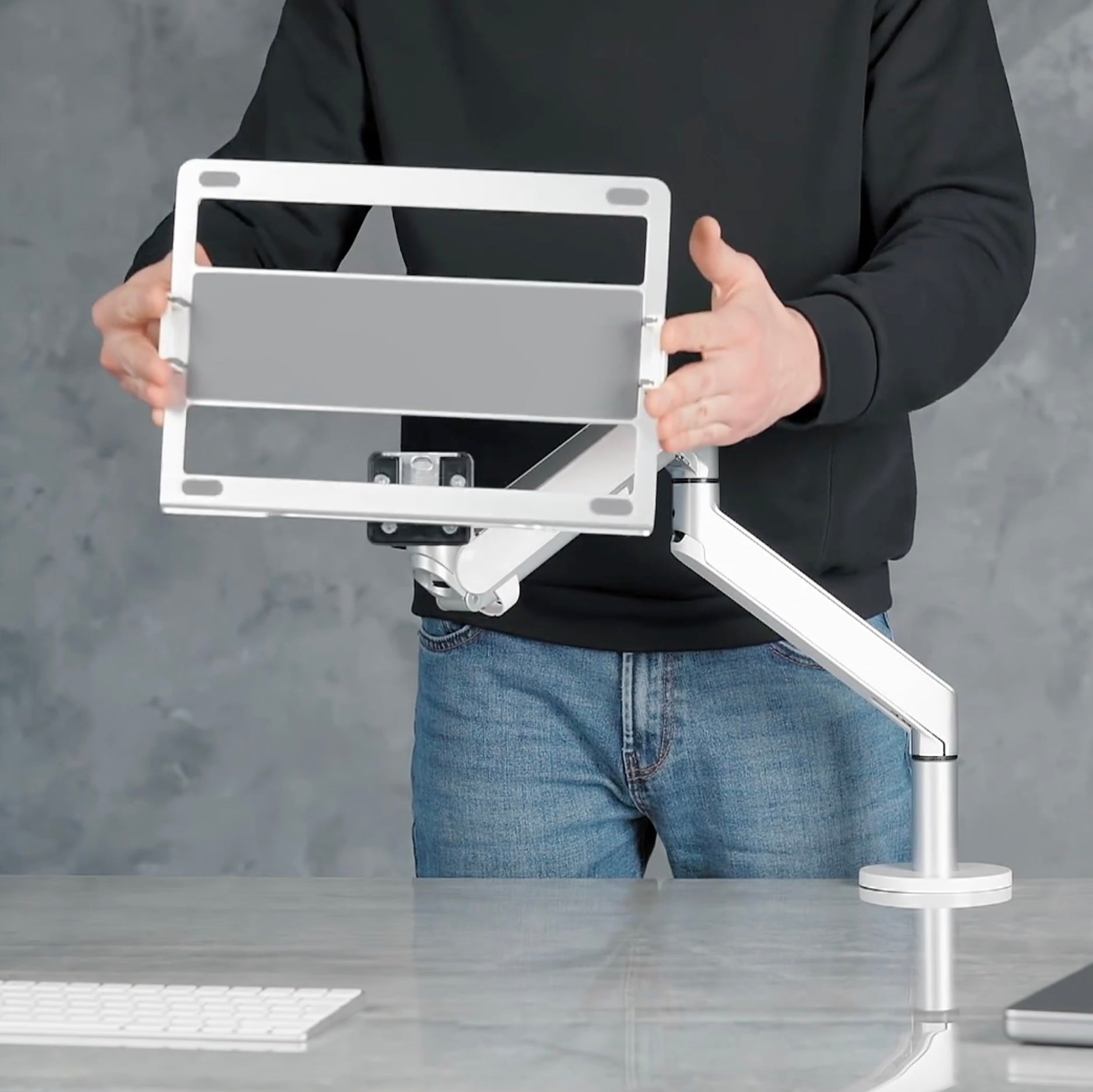 Alberenz® Laptoparm Gasveer Zilver